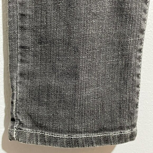 Eileen Fisher Jeans Skinny Women Size 8 Gray Charcoal Faded Stretch Retro Biker - Picture 8 of 9